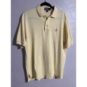 Polo Ralph Lauren Men's sz Large Masters Tournament Logo Short Sleeve Polo
